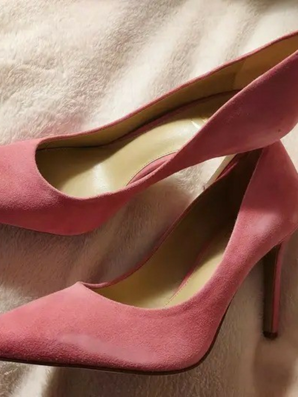 Sam Edelman Rose Pink Suede Pointed-Toe Stiletto Pumps
